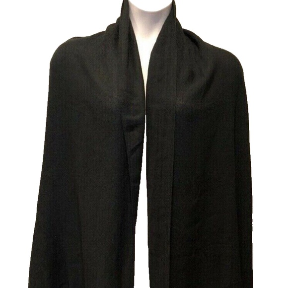 (NWT) Collection Eighteen XllX Black Oversized Eyelash Fringed Wrap/Scarf OS - Picture 8 of 14